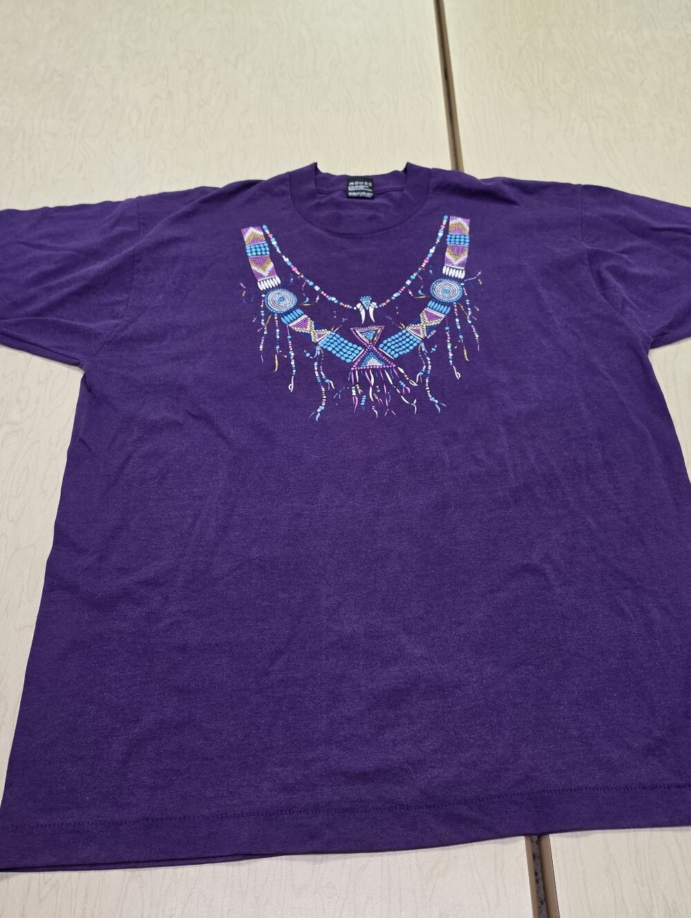 Fruit of the Loom Best Single Stitch Aztec Retro Southwestern Shirt Size XL
